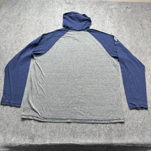 ALO Performance Hoodie Men 2XL Gray Blue Tri-Blend Lightweight Pullover - Picture 8 of 14